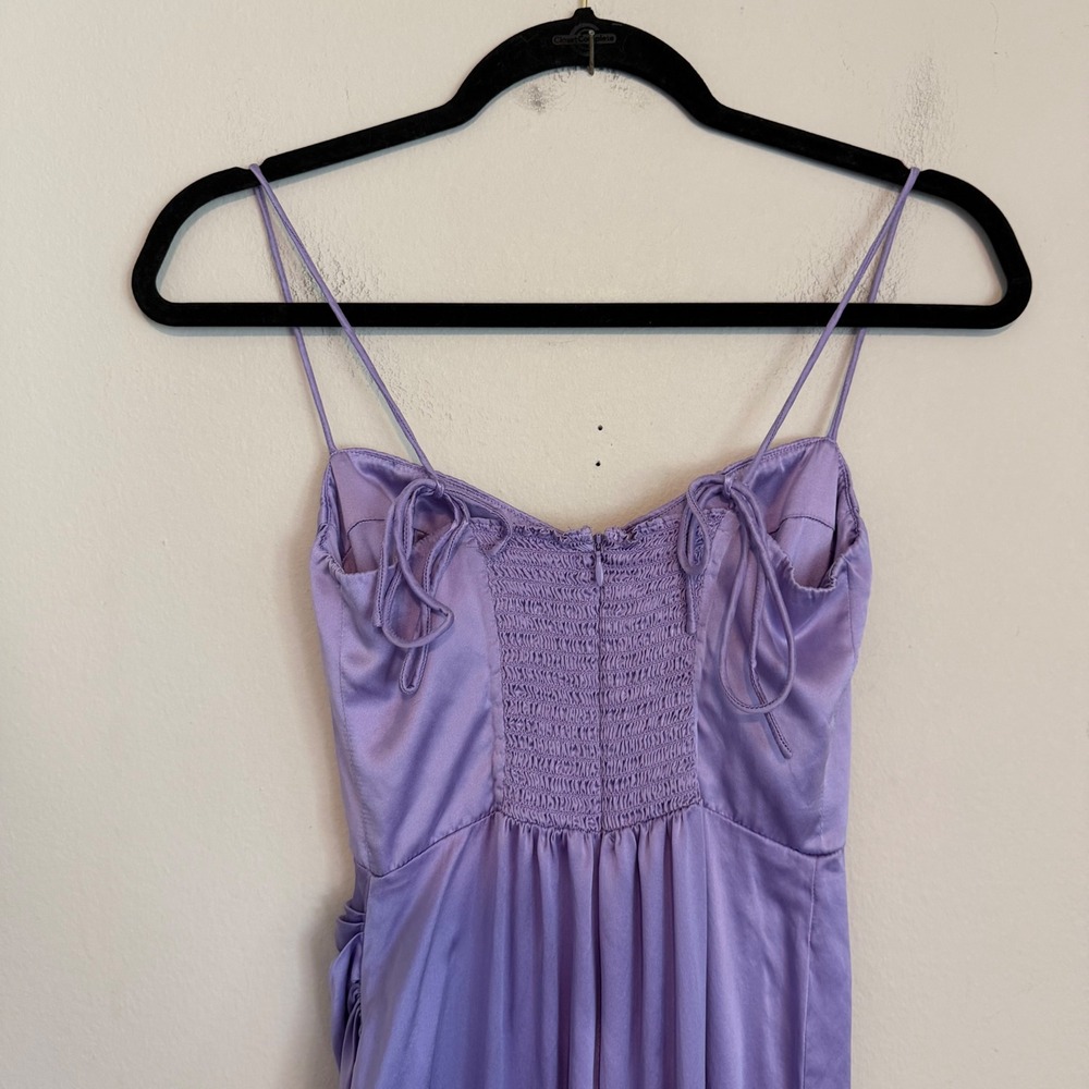 Reformation Marguerite Silk Midi dress 0 lilac purple cocktail wedding feminine - Picture 6 of 8
